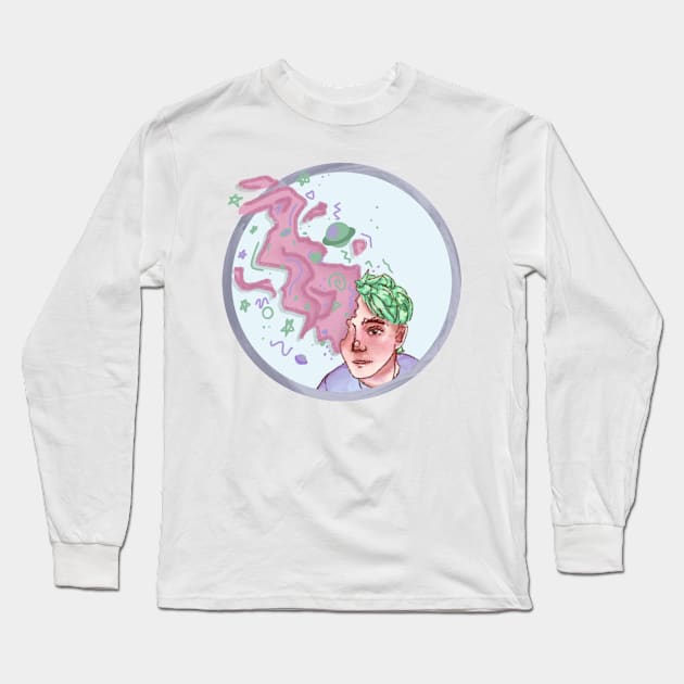 Waterparks Awsten Space Long Sleeve T-Shirt by mol842